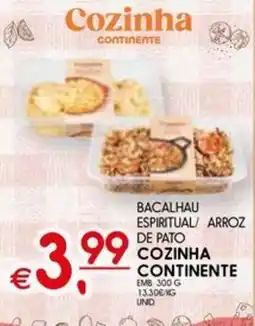 Meu Super Bacalhau espiritual/ arroz de pato cozinha continente promoção