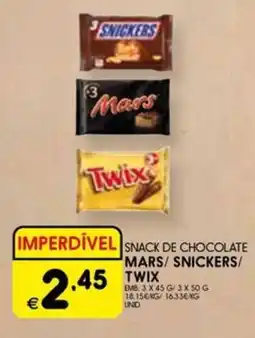 Meu Super Snack de chocolate mars/snickers/ twix promoção