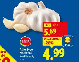 Lidl Alho Seco Nacional promoção