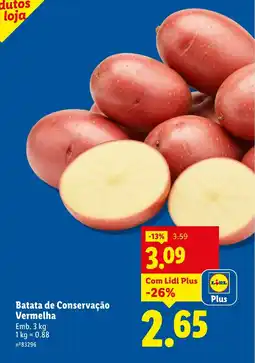 Lidl Batata de Conservação Vermelha promoção