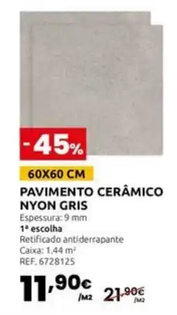 Casa Peixoto Pavimento cerâmico nyon gris promoção