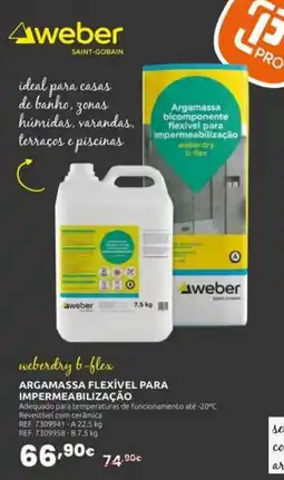 Casa Peixoto Argamassa flexível para impermeabilização promoção