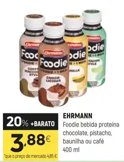 Coviran EHRMANN Foodie bebida proteína chocolate, pistacho, baunilha ou café promoção