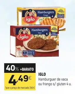 Coviran IGLO Hamburguer de vaca ou frango s/gluten promoção