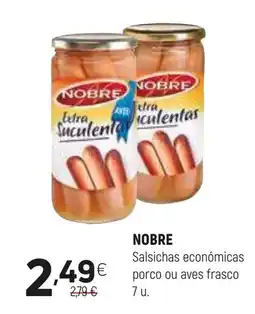 Coviran NOBRE Salsichas económicas porco ou aves frasco promoção