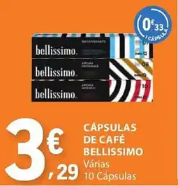 E.Leclerc Cápsulas de café bellissimo promoção