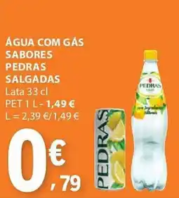 E.Leclerc Água com gás sabores pedras salgadas promoção