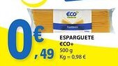 E.Leclerc Esparguete €co+ promoção