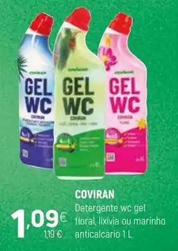 Coviran COVIRAN Detergente wc gel floral, lixivia ou marinho anticalcário promoção