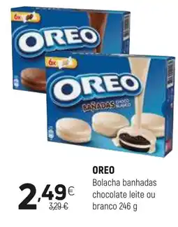 Coviran OREO Bolacha banhadas chocolate leite ou branco promoção