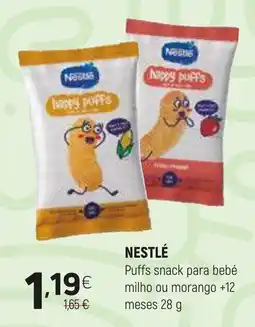 Coviran NESTLÉ Puffs snack para bebé milho ou morango promoção