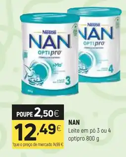 Coviran NAN Nestle Leite em pó 3 ou 4 optipro promoção