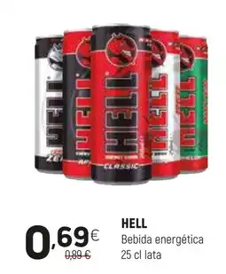 Coviran HELL Bebida energética lata promoção