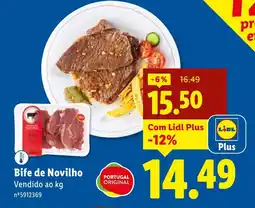 Lidl Bife de Novilho promoção