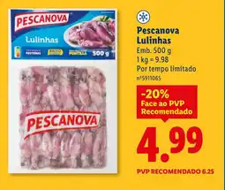 Lidl Pescanova Lulinhas promoção