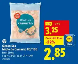 Lidl Ocean Sea Miolo de Camarão 80/100 promoção