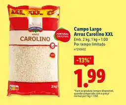 Lidl Campo Largo Arroz Carolino XXL promoção