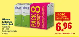 Lidl Mimosa Leite Meio Gordo Pack promoção