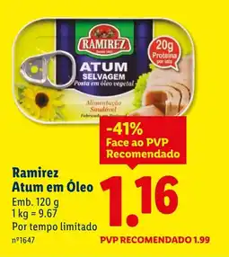Lidl Ramirez Atum em Óleo promoção