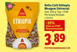 Lidl Delta Café Ethiopia Moagem Universal promoção