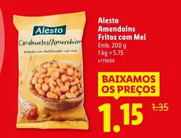Lidl Alesto Amendoins Fritos com Mel promoção