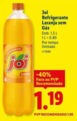 Lidl Joi Refrigerante Laranja sem Gás promoção