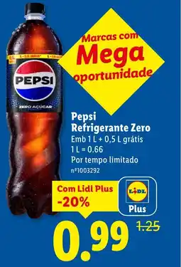 Lidl Pepsi Refrigerante Zero promoção