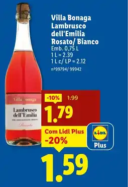 Lidl Villa Bonaga Lambrusco dell'Emilia promoção