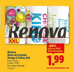 Lidl Renova Rolos de Cozinha Design 2 Folhas XXL promoção