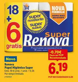 Lidl Renova Papel Higiénico Super promoção
