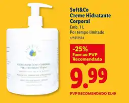 Lidl Soft&Co Creme Hidratante Corporal promoção