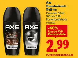 Lidl Axe Desodorizante Roll-on promoção