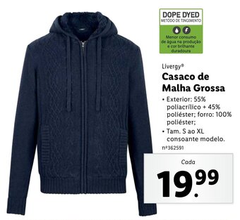 Lidl Livergy Casaco de Malha Grossa S ao XL promoção