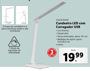 Livarno Home Candeeiro LED com Carregador USB