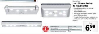 Lidl Livarno Home Luz LED com Sensor de Movimentos promoção