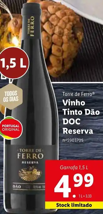 Lidl Torre de Ferro Vinho Tinto Dão DOC Reserva  1,5L promoção