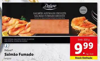 Lidl Deluxe de Salmão Fumado 320g promoção