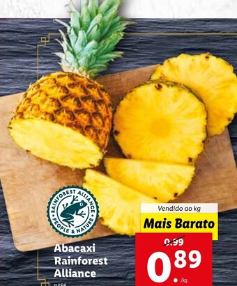 Lidl Abacaxi Rainforest Alliance promoção