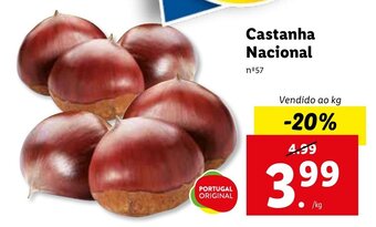 Lidl Castanha Nacional promoção