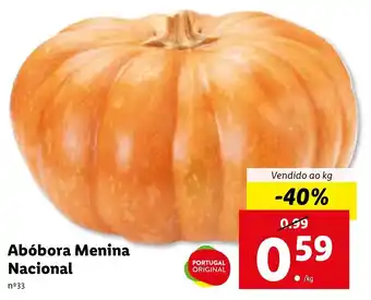 Lidl Abóbora Menina Nacional promoção