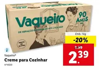 Lidl Vaqueiro Creme para Cozinhar 1kg promoção