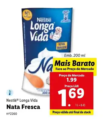 Lidl Nestlé Longa Vida Nata Fresca 200ml promoção