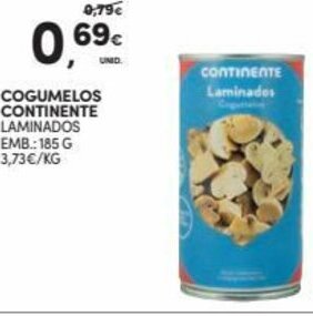 Continente Cogumelos Continente 185g promoção