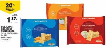 Continente Bolachas Crackers Continente 500g promoção