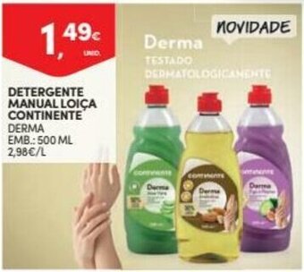 Continente Detergente Manual Loiça Continente 500ml promoção