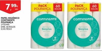 Continente Papel Higiénico Continente Pounpança 60 Rolos promoção