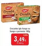 Froiz Crocantes Iglo frango ou frango e parmesão promoção