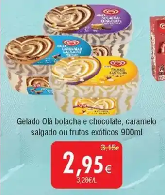 Froiz Gelado Olá bolacha e chocolate, caramelo salgado ou frutos exóticos promoção