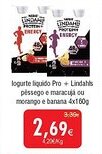 Froiz logurte líquido Pro + Lindahls pêssego e maracujá ou morango e banana promoção