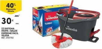 Continente Sistema Mopa + Balde Espreme Fácil Vileda promoção